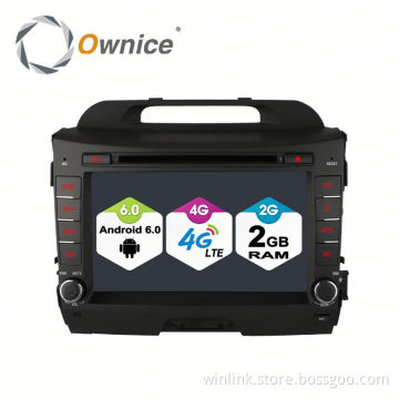 2 din Android Quad core car stereo for Kia Sportage R 2010 2011 with GPS RDS Wifi Built 4G lte support DAB mirror